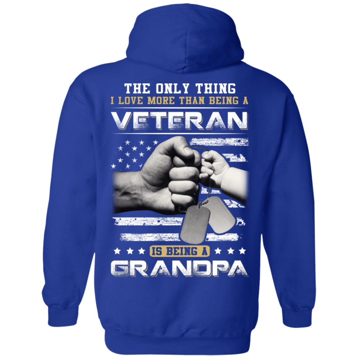 I Love More Than Being A Veteran Is Being A Grandpa-T-Shirt & Hoodie-Pullover Hoodie-Royal