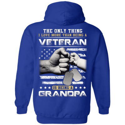 I Love More Than Being A Veteran Is Being A Grandpa-T-Shirt & Hoodie-Pullover Hoodie-Royal