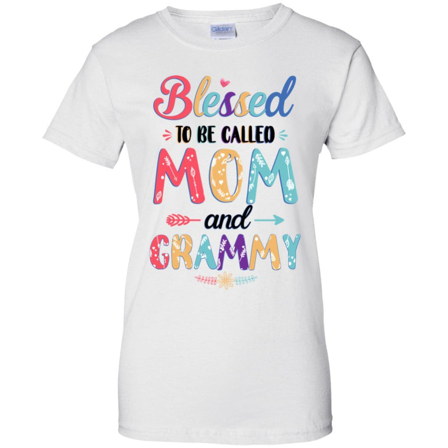 Blessed To Be Called Mom And Grammy Mothers Day Gift-T-Shirt & Hoodie-Women's T-Shirt-White