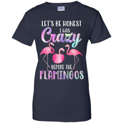Let's Be Honest I Was Crazy Before The Flamingos-T-Shirt & Tank Top-Women's T-Shirt-Navy
