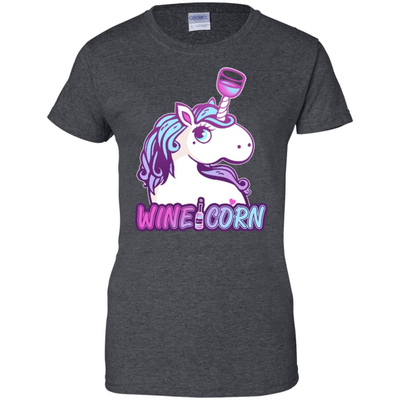 Funny Wine Unicorn Wineicorn-T-Shirt & Hoodie-Women's T-Shirt-Dark Heather