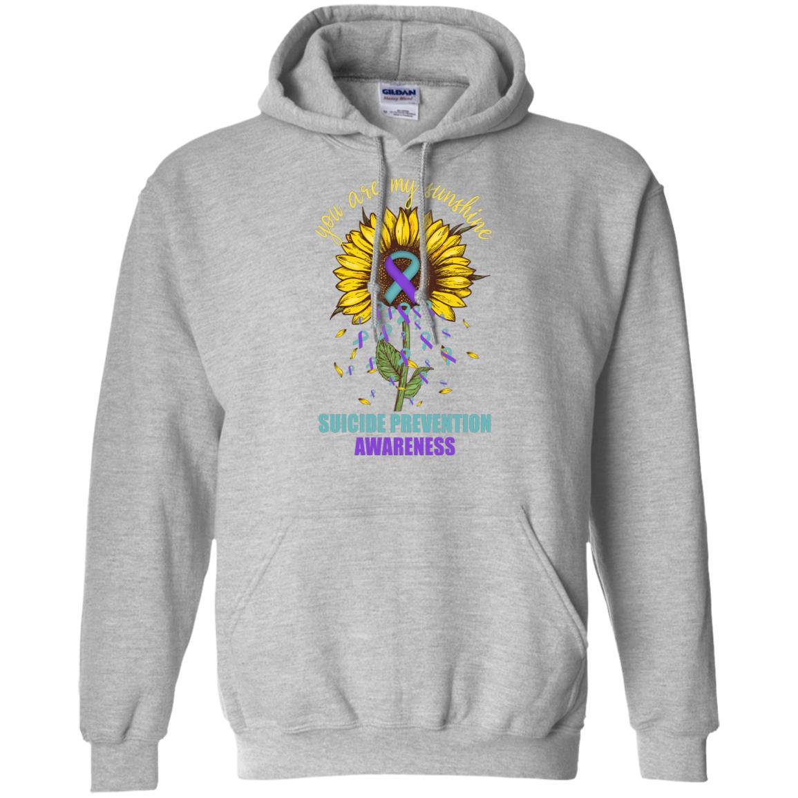 You Are My Sunshine Suicide Prevention Awareness-T-Shirt & Hoodie-Pullover Hoodie-Sport Grey