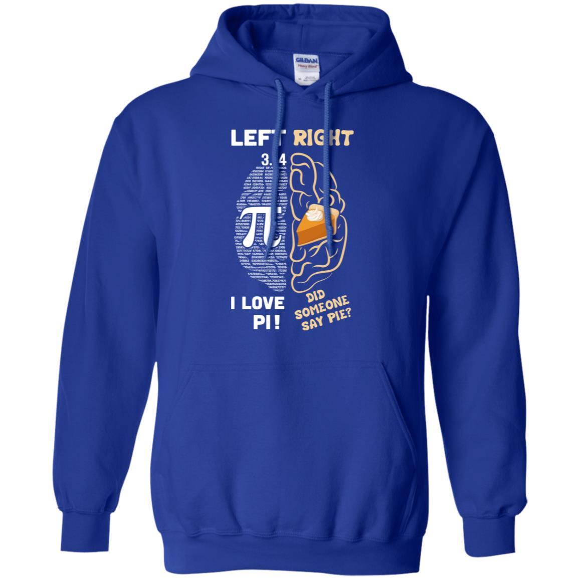 Pi Day Left Vs Right Brain Pie Math Gift-T-Shirt & Hoodie-Pullover Hoodie-Royal