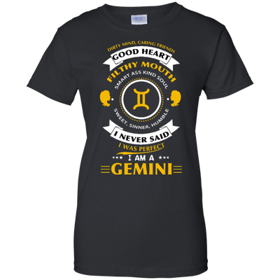 I never said I was perfect I am a GEMINI-T-Shirt & Hoodie-Women's T-Shirt-Black