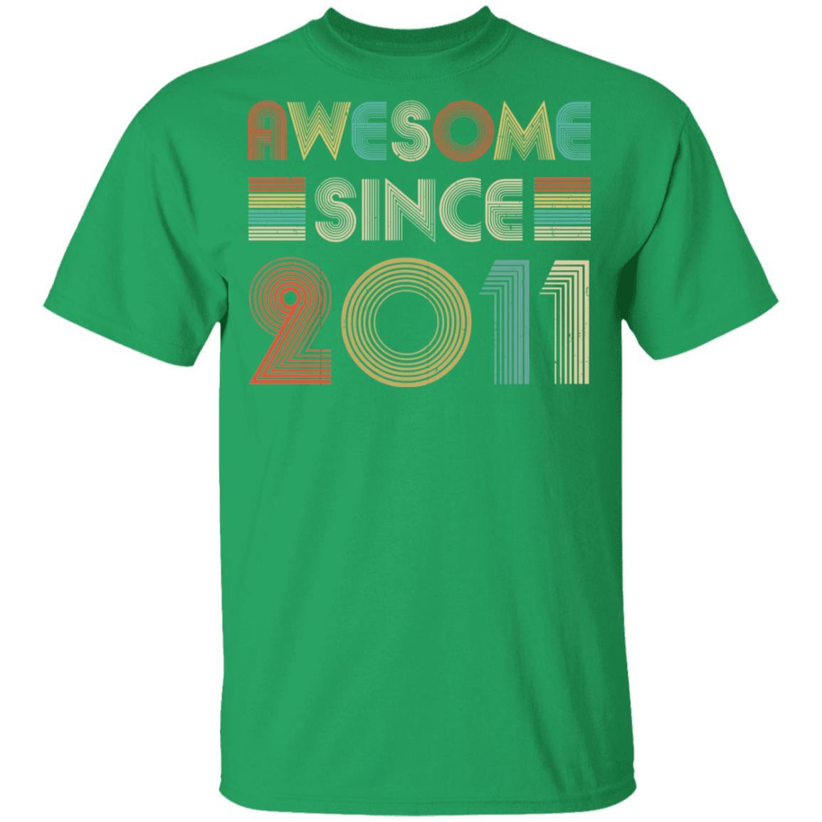 Awesome Since 2011 10th Birthday Gifts Youth-Youth Shirt-Youth T-Shirt-Irish Green