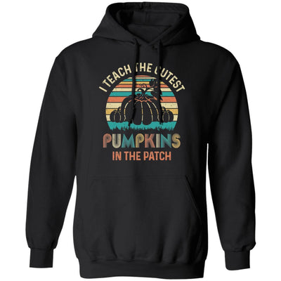 I Teach The Cutest Pumpkins In The Patch Halloween Costumes-T-Shirt & Hoodie-Pullover Hoodie-Black