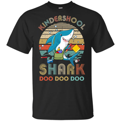 Kindergarten Shark Doo Doo Doo Funny Back To School Youth-Youth Shirt-Youth T-Shirt-Black