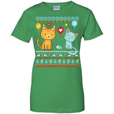 Halo Halo Christmas Cat Lover-T-Shirt & Hoodie-Women's T-Shirt-Irish Green