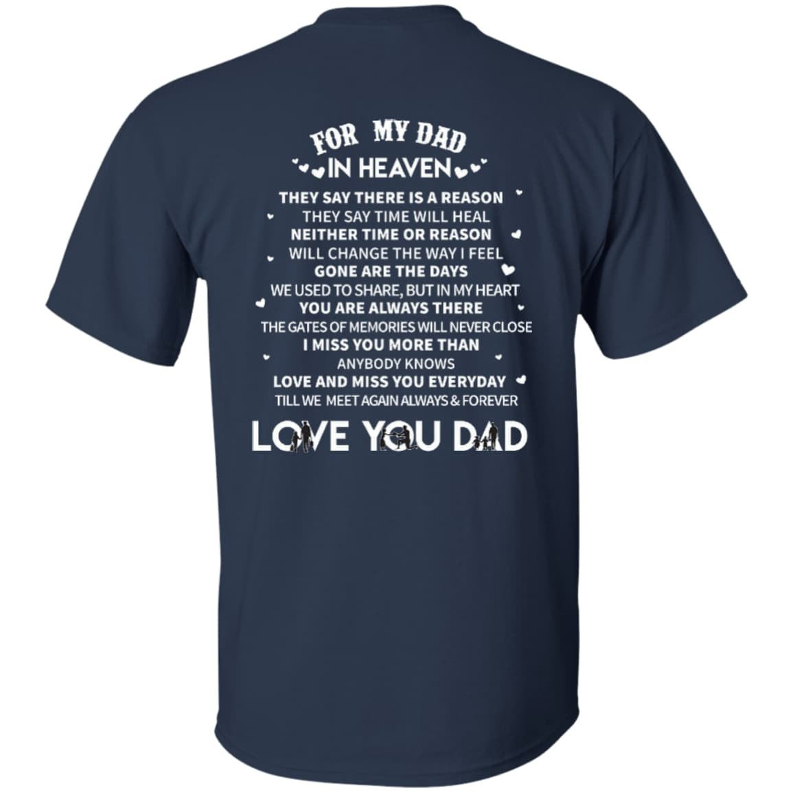 For My Dad In Heaven-T-Shirt & Hoodie-Classic T-Shirt-Navy