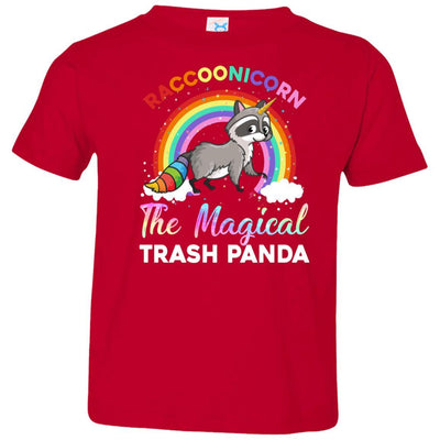 Racoonicorn Raccoon Unicorn Trash Panda For Kid Girls Youth-Youth Shirt-Toddler T-Shirt-Red