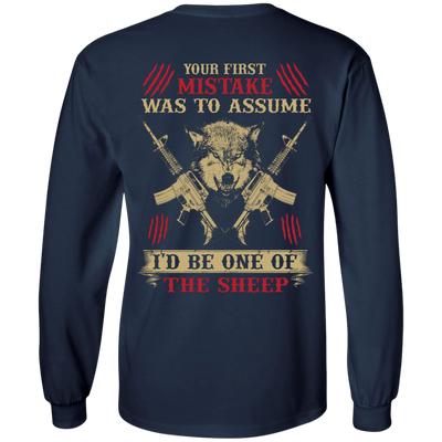 Your First Mistake Was To Assume-T-Shirt & Hoodie-Long Sleeve T-Shirt-Navy