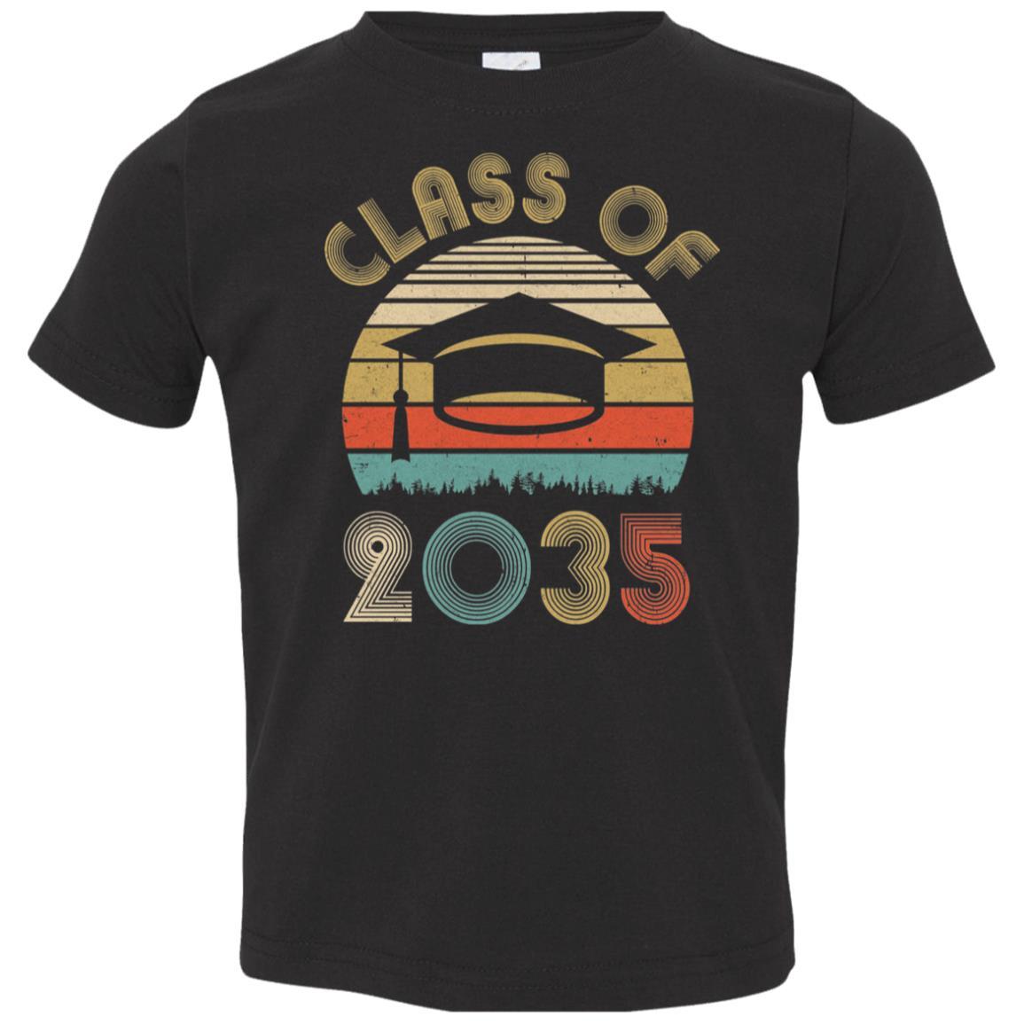 Class Of 2035 Grow With Me Graduation First Day Of School Youth-Youth Shirt-Toddler T-Shirt-Black