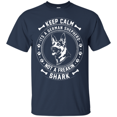 Keep Calm It's A German Shepherd Not A Freaking Shark-T-Shirt & Hoodie-Classic T-Shirt-Navy