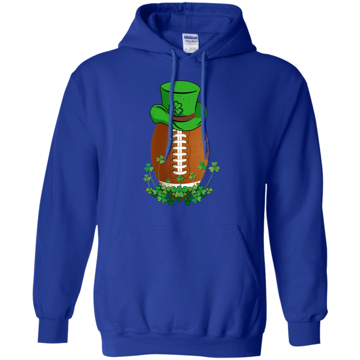 Shamrock Football Leprechaun St Patricks Day-T-Shirt & Hoodie-Pullover Hoodie-Royal