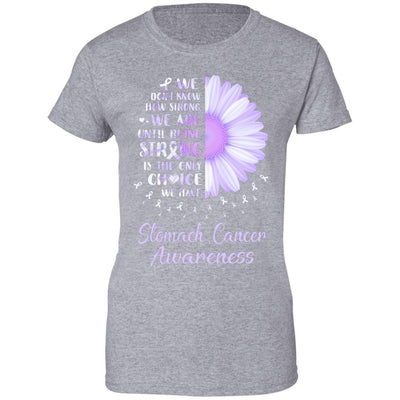 Being Strong Daisy Flower Periwinkle Stomach Cancer-T-Shirt & Hoodie-Women's T-Shirt-Sport Grey