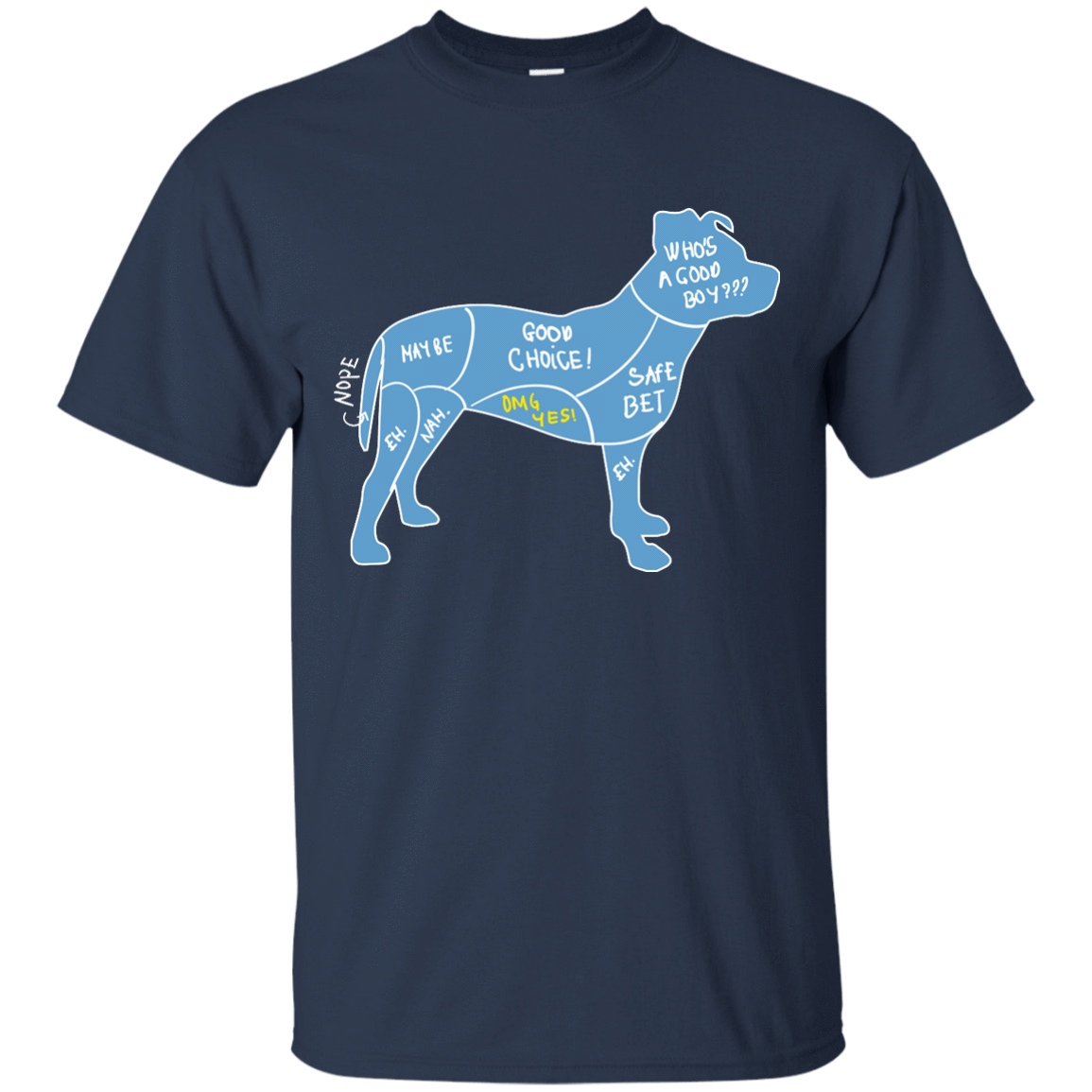Proper Way To Pet A Dog Pitbull Lover-T-Shirt & Hoodie-Classic T-Shirt-Navy