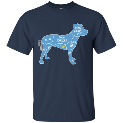 Proper Way To Pet A Dog Pitbull Lover-T-Shirt & Hoodie-Classic T-Shirt-Navy