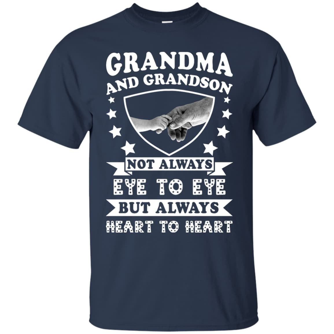 Grandma And Grandson Not Always Eye To Eye-T-Shirt & Hoodie-Youth T-Shirt-Navy