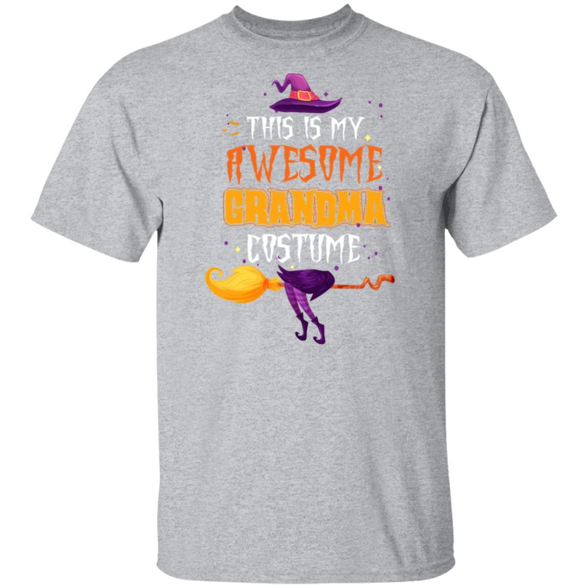 Halloween This Is My Awesome Grandma Costume-T-Shirt & Hoodie-Classic T-Shirt-Sport Grey