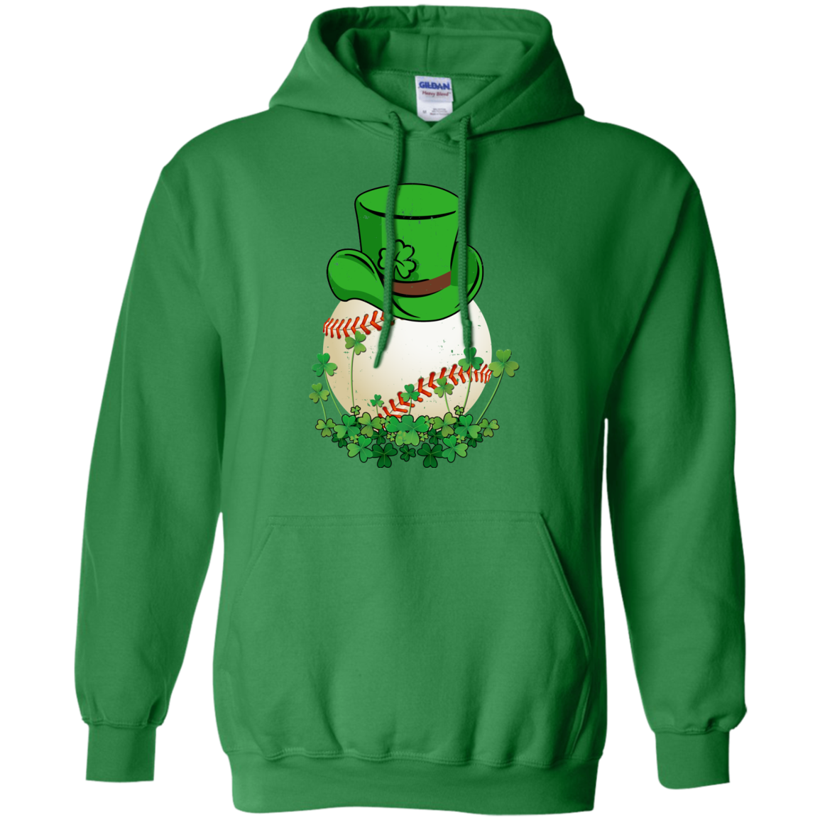 Shamrock Baseball Leprechaun St Patricks Day-T-Shirt & Hoodie-Pullover Hoodie-Irish Green