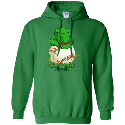 Shamrock Baseball Leprechaun St Patricks Day-T-Shirt & Hoodie-Pullover Hoodie-Irish Green