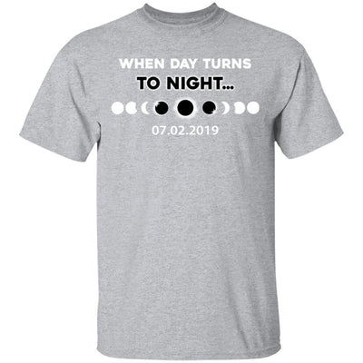 When Day Turns To Night Total Solar Eclipse July 2 2019-T-Shirt & Hoodie-Classic T-Shirt-Sport Grey