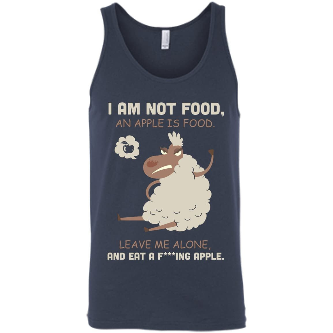 I Am Not Food An Apple Is Food Leave Me Alone Vegetables-T-Shirt & Hoodie-Unisex Tank-Navy