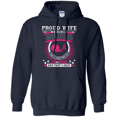 Proud Wife Of An Awesome Engineer-T-Shirt & Hoodie-Pullover Hoodie-Navy