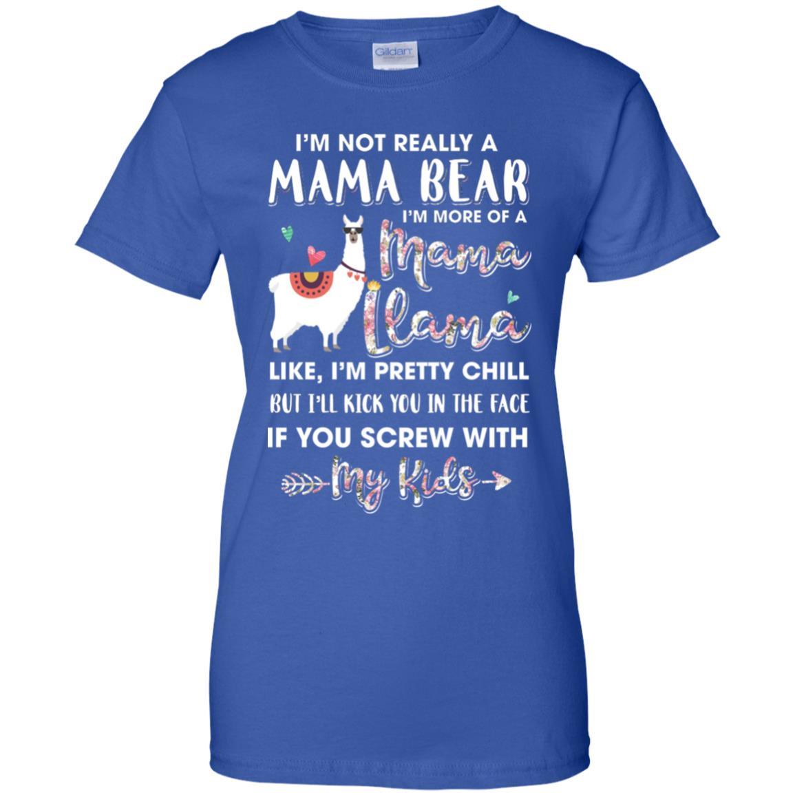 I'm Not Really A Mama Bear I'm More Of A Mama Llama-T-Shirt & Hoodie-Women's T-Shirt-Royal