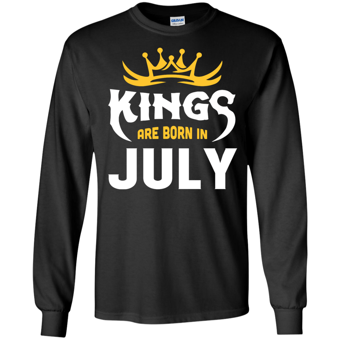 Kings Are Born In July-T-Shirt & Hoodie-Long Sleeve T-Shirt-Black