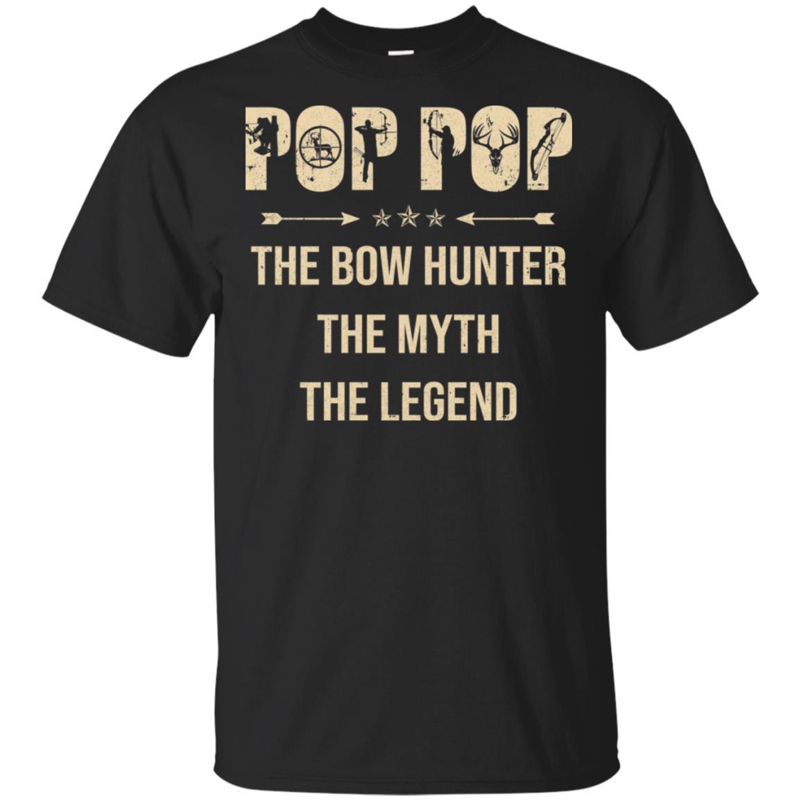 Pop Pop The Bow Hunter The Myth The Legend Funny Hunting-T-Shirt & Hoodie-Classic T-Shirt-Black