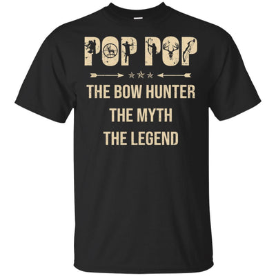 Pop Pop The Bow Hunter The Myth The Legend Funny Hunting-T-Shirt & Hoodie-Classic T-Shirt-Black