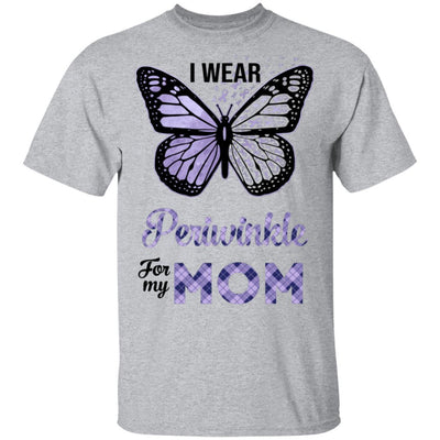 I Wear Periwinkle For My Mom Butterfly Stomach Cancer-T-Shirt & Hoodie-Classic T-Shirt-Sport Grey