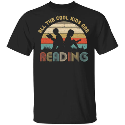 Vintage All The Cool Kids Are Reading Books Lovers Gifts-T-Shirt & Hoodie-Classic T-Shirt-Black