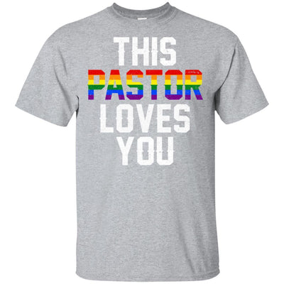 This Pastor Loves You Support Gay LGBT Pride Rainbow-T-Shirt & Hoodie-Classic T-Shirt-Sport Grey