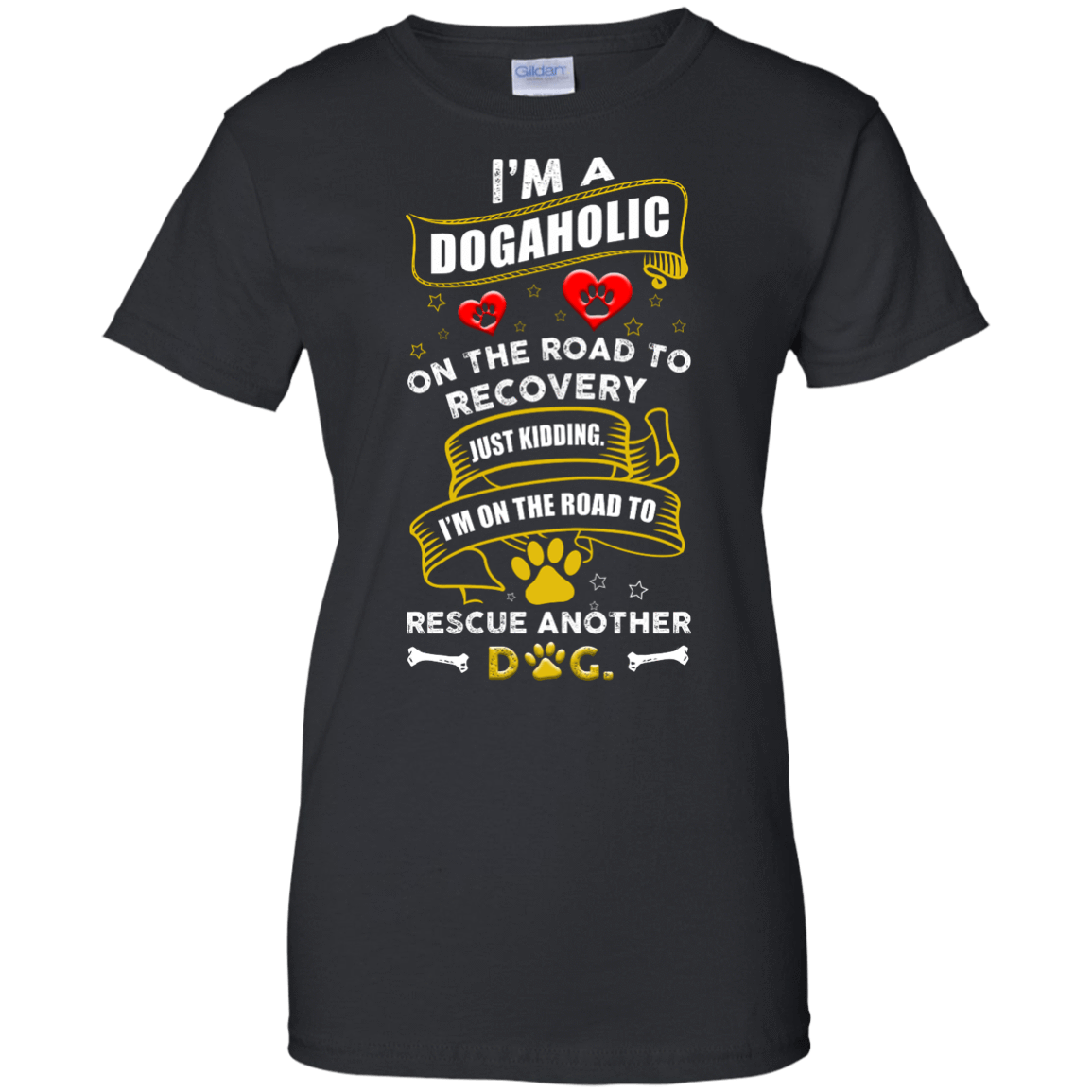 I'm A Dogaholic-T-Shirt & Hoodie-Women's T-Shirt-Black