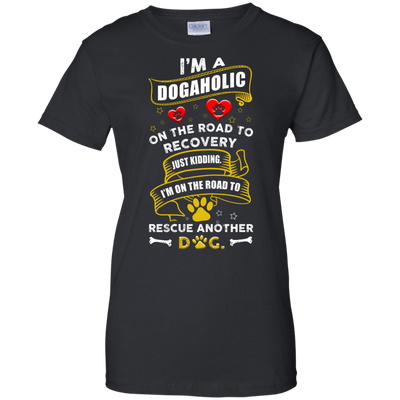 I'm A Dogaholic-T-Shirt & Hoodie-Women's T-Shirt-Black