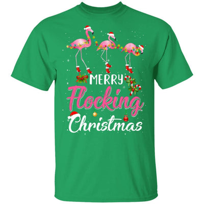 Merry Flocking Christmas Gift For Flamingo Lovers-T-Shirt & Sweatshirt-Classic T-Shirt-Irish Green