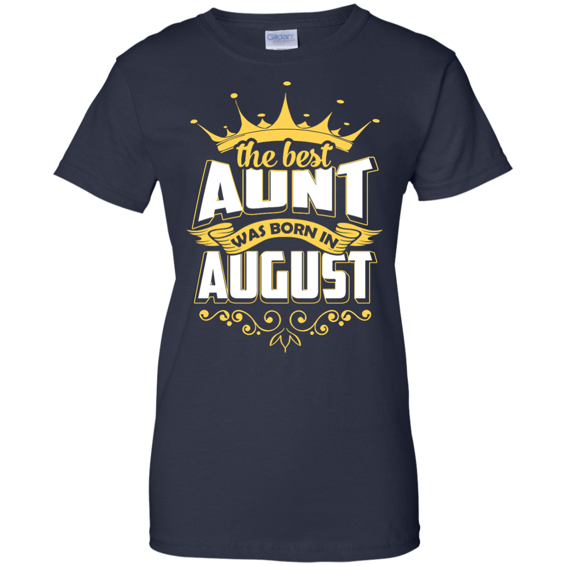 The Best Aunt Was Born In August-T-Shirt & Hoodie-Women's T-Shirt-Navy