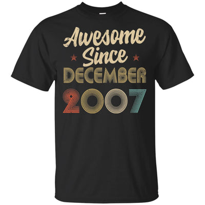Awesome Since December 2007 Vintage 14th Birthday Gifts-T-Shirt & Hoodie-Classic T-Shirt-Black