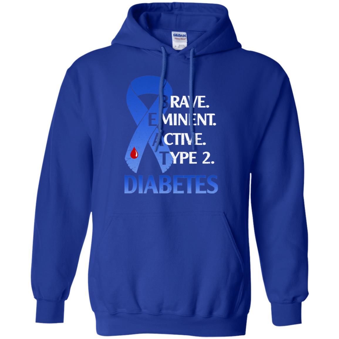 Beat Diabetes Support Type 2 Diabetes Awareness-T-Shirt & Hoodie-Pullover Hoodie-Royal