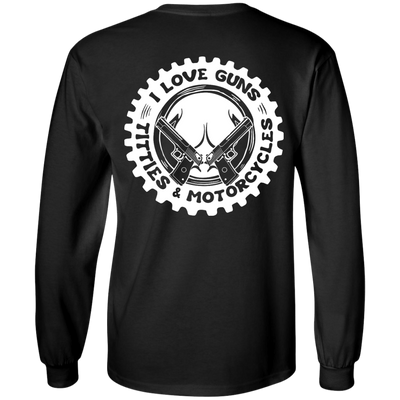 I Love Guns Titties Motorcycles-T-Shirt & Hoodie-