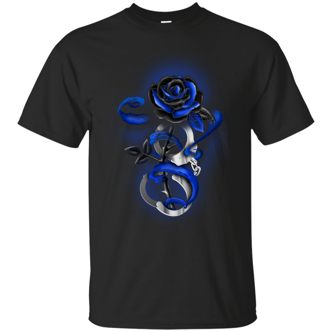 Rose tattoo Police Thin Blue Line-T-Shirt & Hoodie-Classic T-Shirt-Black