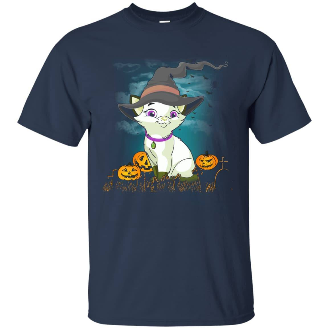 Halloween Cat Lovers-T-Shirt & Hoodie-Classic T-Shirt-Navy