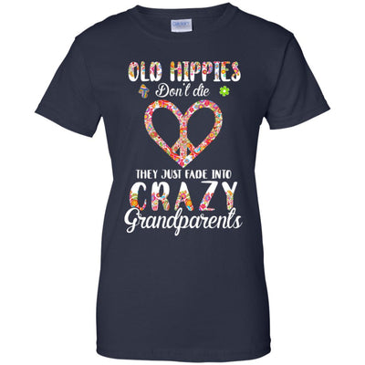 Old Hippies Don't Die They Fade Into Grandparents-T-Shirt & Hoodie-Women's T-Shirt-Navy