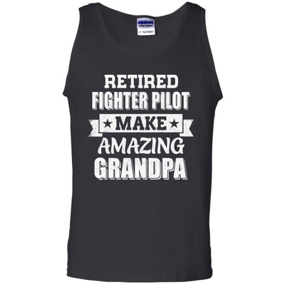Funny Retired Fighter Pilot Make Amazing Grandpa Gifts-T-Shirt & Hoodie-Unisex Tank-Black