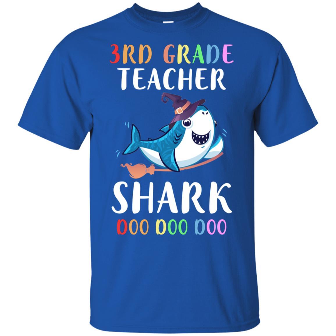 3rd Grade Teacher Shark Doo Doo Doo Halloween-T-Shirt & Hoodie-Classic T-Shirt-Royal