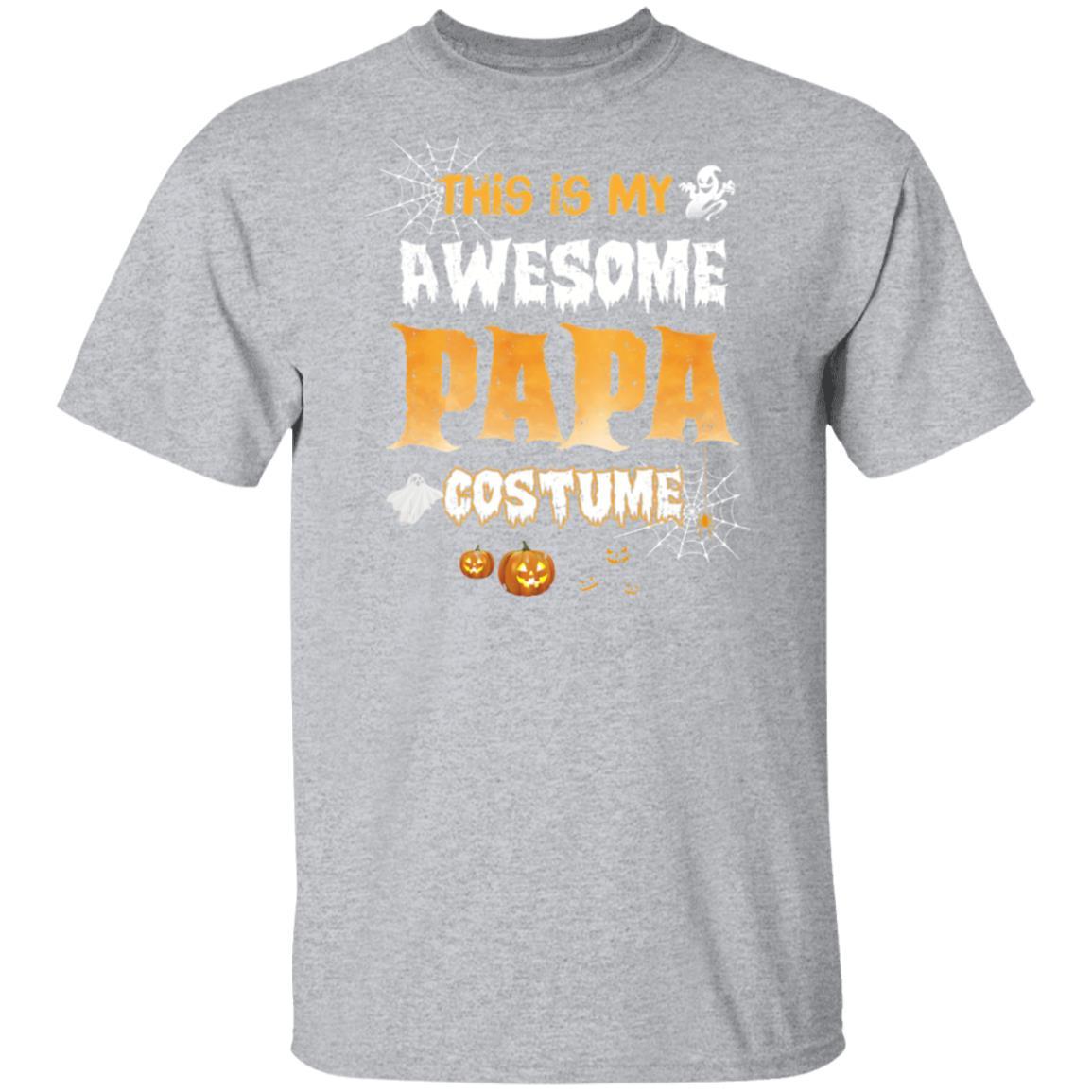 Halloween This Is My Awesome Papa Costume-T-Shirt & Hoodie-Classic T-Shirt-Sport Grey