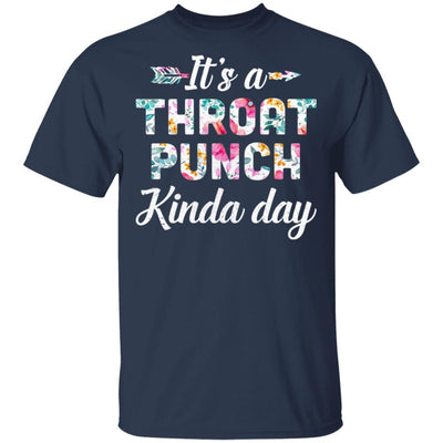 It's A Throat Punch Kinda Day Flower-T-Shirt & Tank Top-Classic T-Shirt-Navy