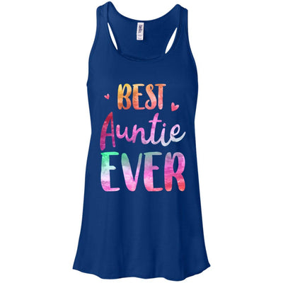 Best Auntie Ever Cute Funny Mothers Day Gift-T-Shirt & Tank Top-Women's Flowy Racerback Tank-True Royal
